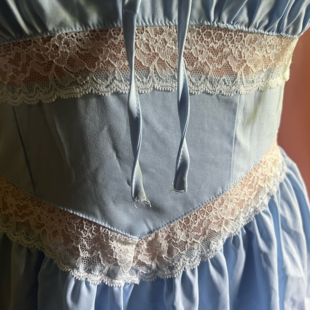 SHEIN Sky Blue Lace Trim Mini Dress - Picture 8 of 9